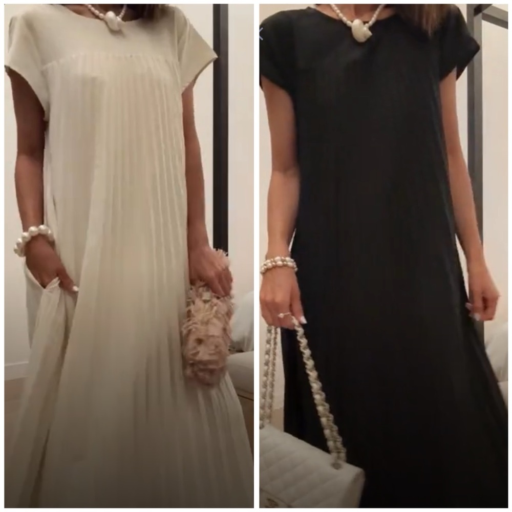 Two Pleated Maxi Dresses S